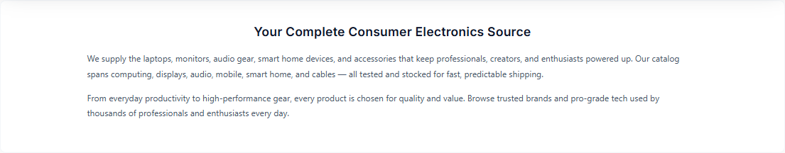 About block on the storefront