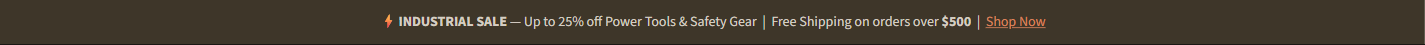 Top promo banner on the storefront