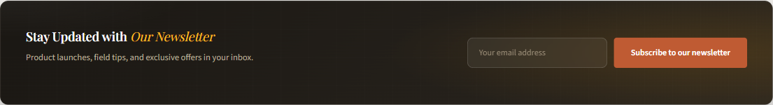 Newsletter on the storefront
