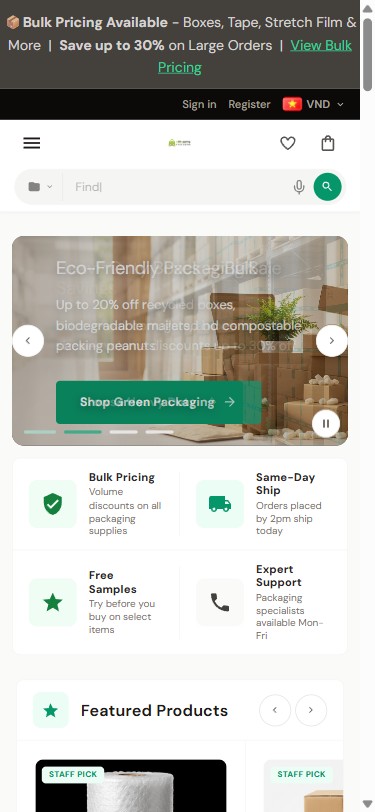 Packaging mobile 375 view