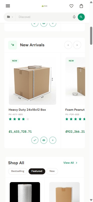 Packaging mobile widget stack