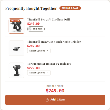 Frequently Bought Together bundle