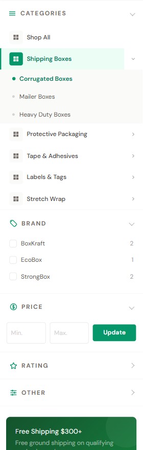 Sidebar layout